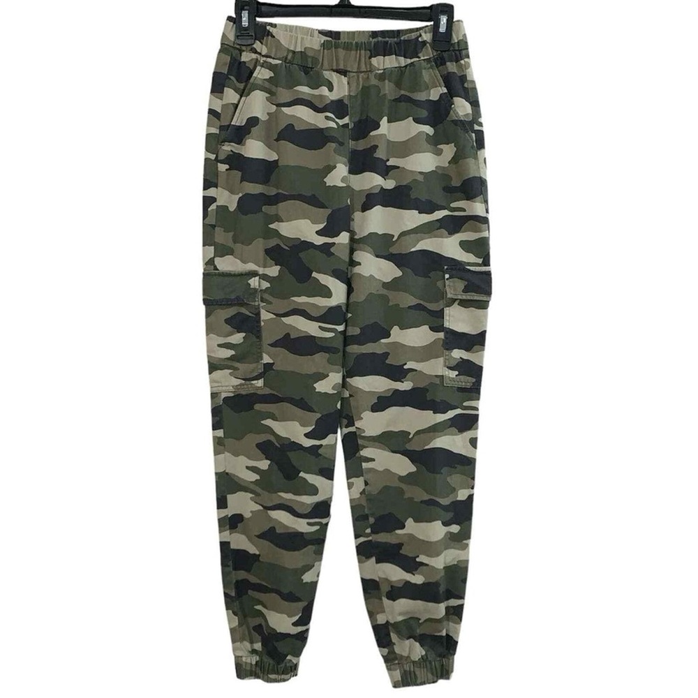 H&M Divided Camo Cargo Jogger Pants Elastic Waist Size 2 - Picture 2 of 11